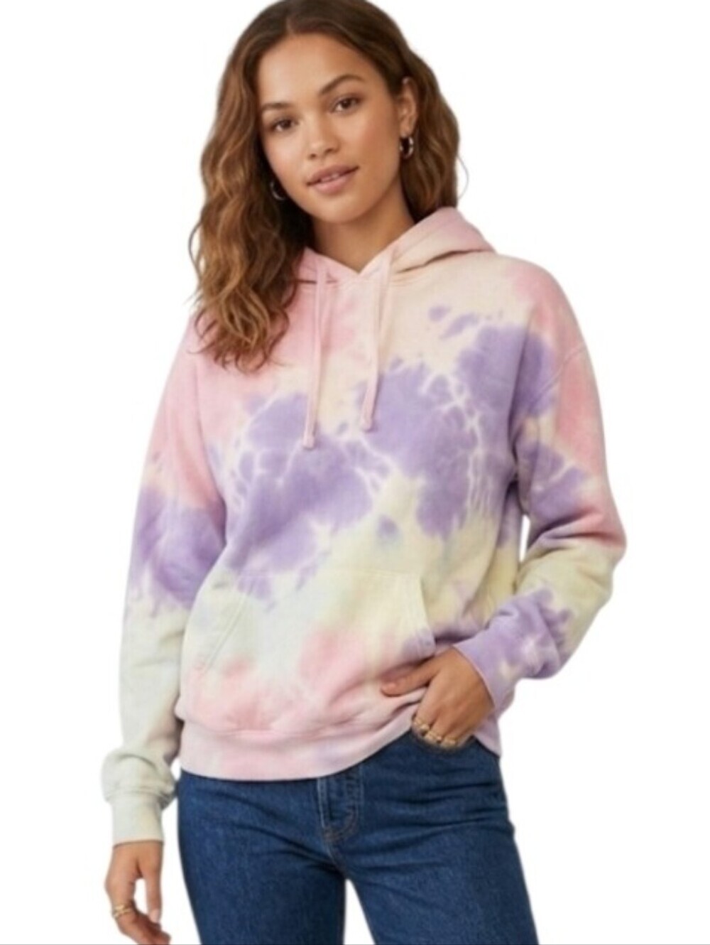 Pastel Tie-Dye Hooded Sweatshirt